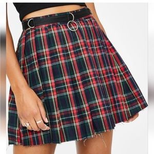 NWT Plaid n Pleated Current Mood Dollskill Schoolgirl skirt
